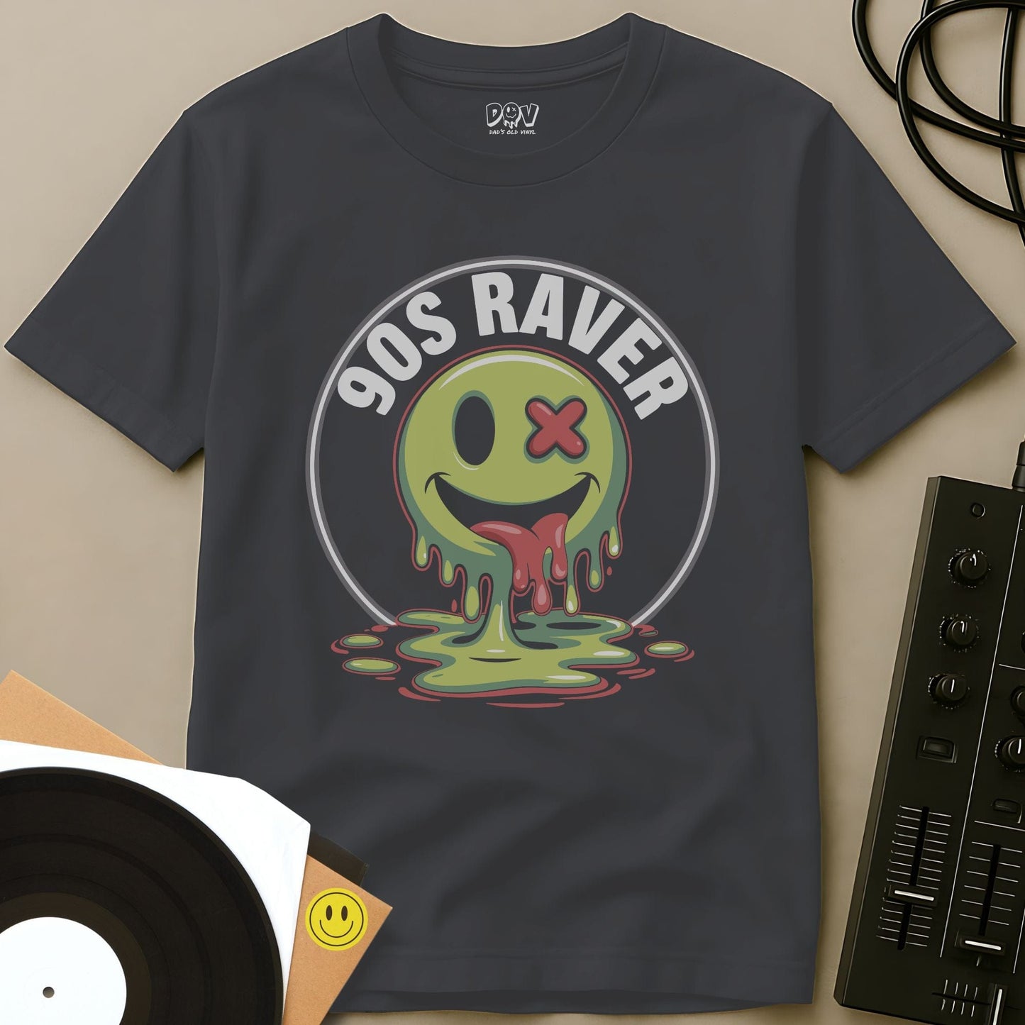 90s Raver T-Shirt Charcoal / S 90s Raver T-Shirt