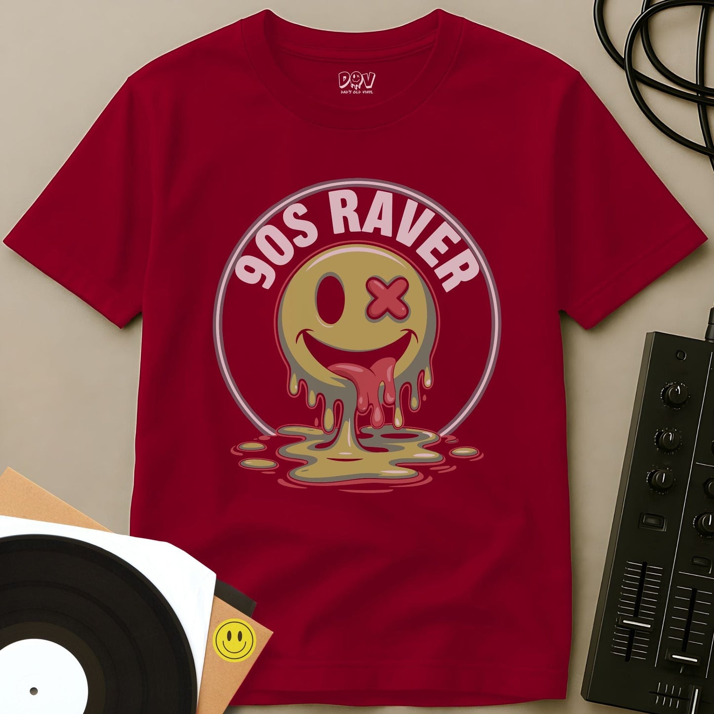 90s Raver T-Shirt Red / S 90s Raver T-Shirt