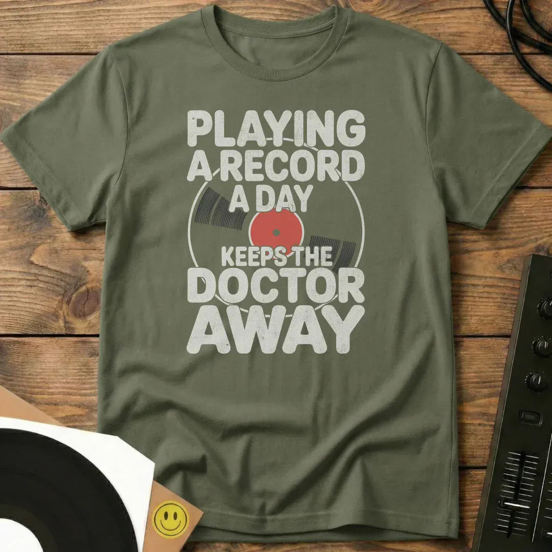 A Record A Day T-Shirt Military Green / S A Record A Day T-Shirt