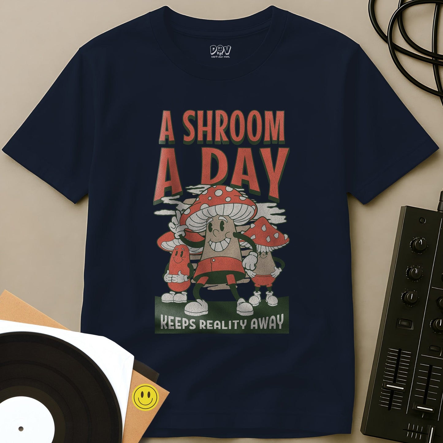 A Shroom A Day T-Shirt Navy / S A Shroom A Day T-Shirt