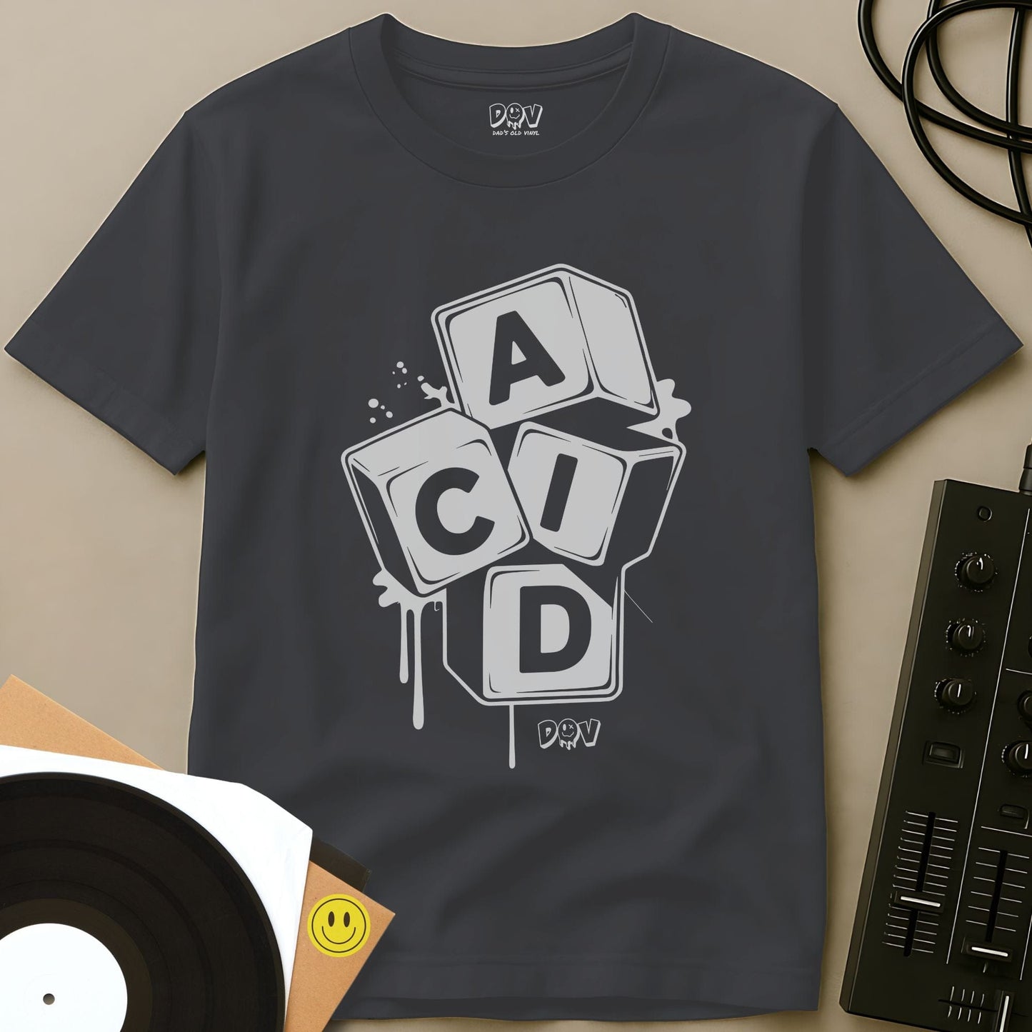 Acid Cube T-Shirt Charcoal / S Acid Cube T-Shirt