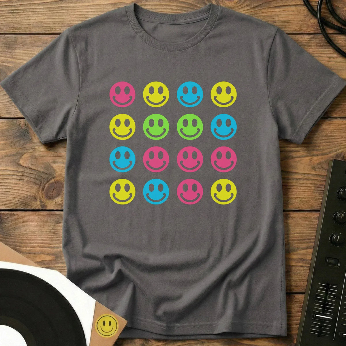Acid Smiles T-Shirt Charcoal / S Acid Smiles Rave T-Shirt