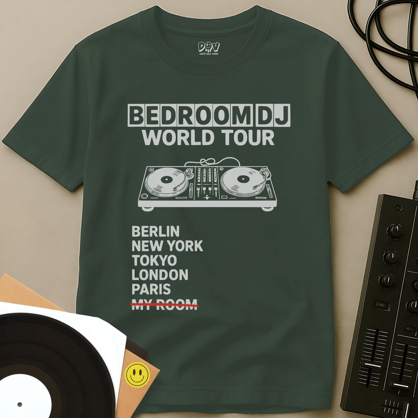 Bedroom World Tour T-Shirt Military Green / S Bedroom World Tour T-Shirt