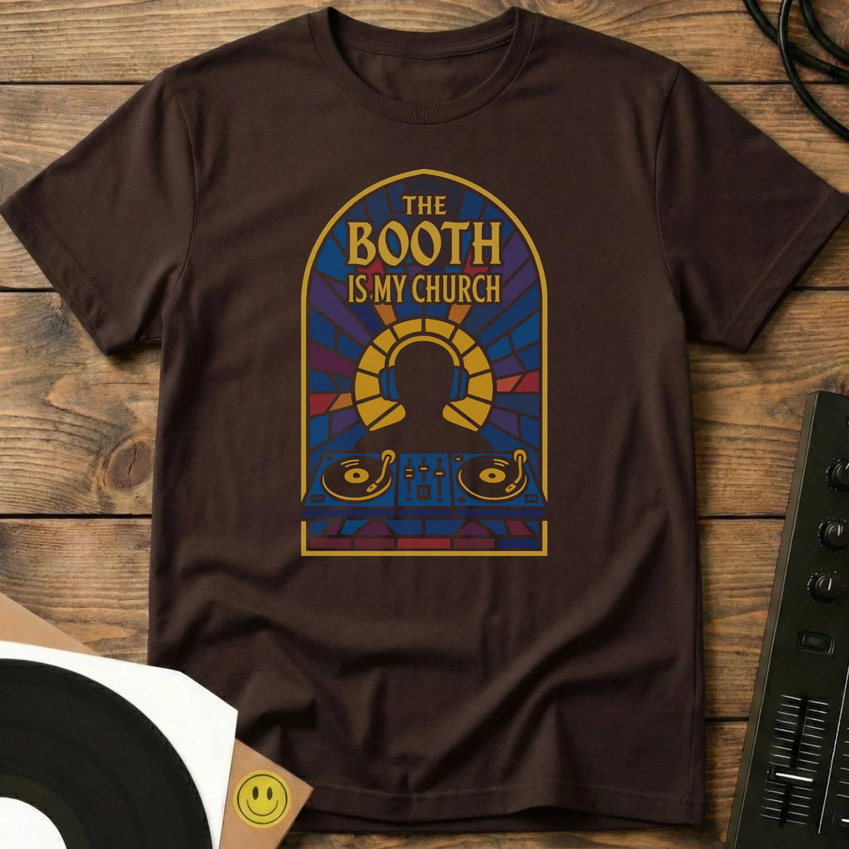 Booth Is My Church T-Shirt Dark Chocolate / S Booth Is My Church T-Shirt