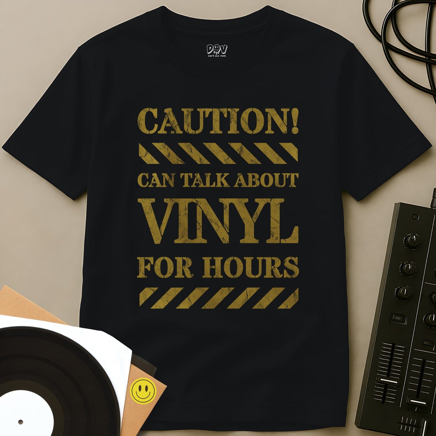 Can Talk About Vinyl T-Shirt Black / S Can Talk About Vinyl T-Shirt