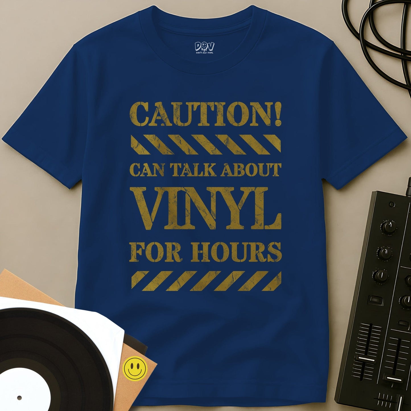 Can Talk About Vinyl T-Shirt Royal / S Can Talk About Vinyl T-Shirt
