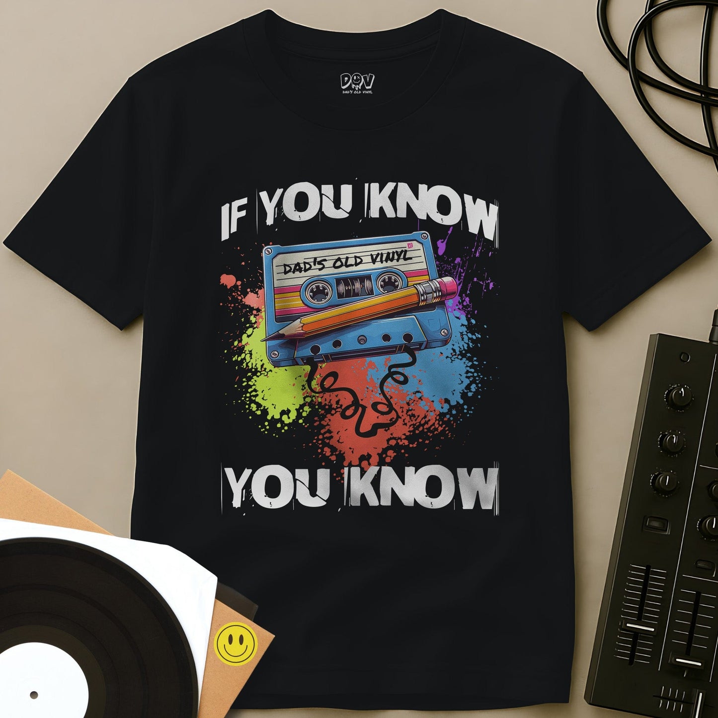 Cassette Tape Fix T-Shirt Black / S If You Know, You Know Mixtape T-Shirt