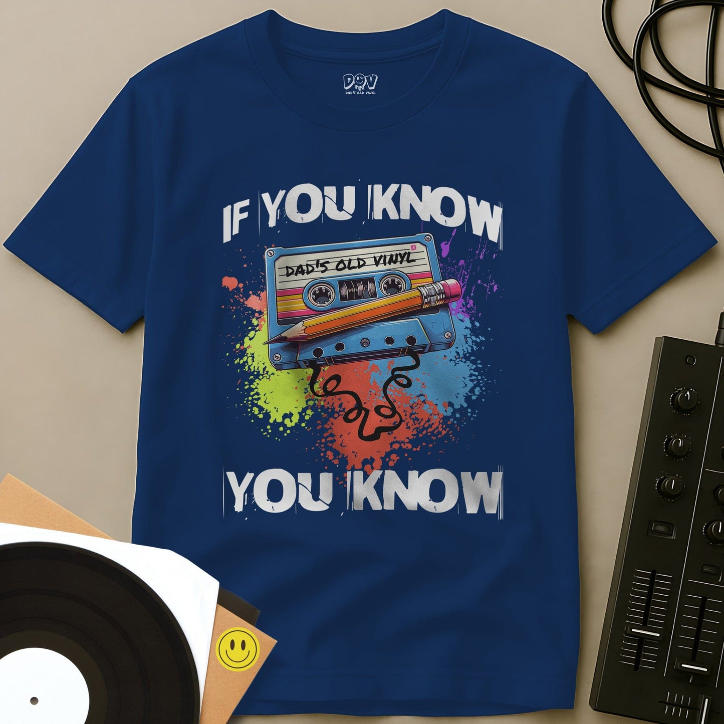Cassette Tape Fix T-Shirt Royal / S If You Know, You Know Mixtape T-Shirt