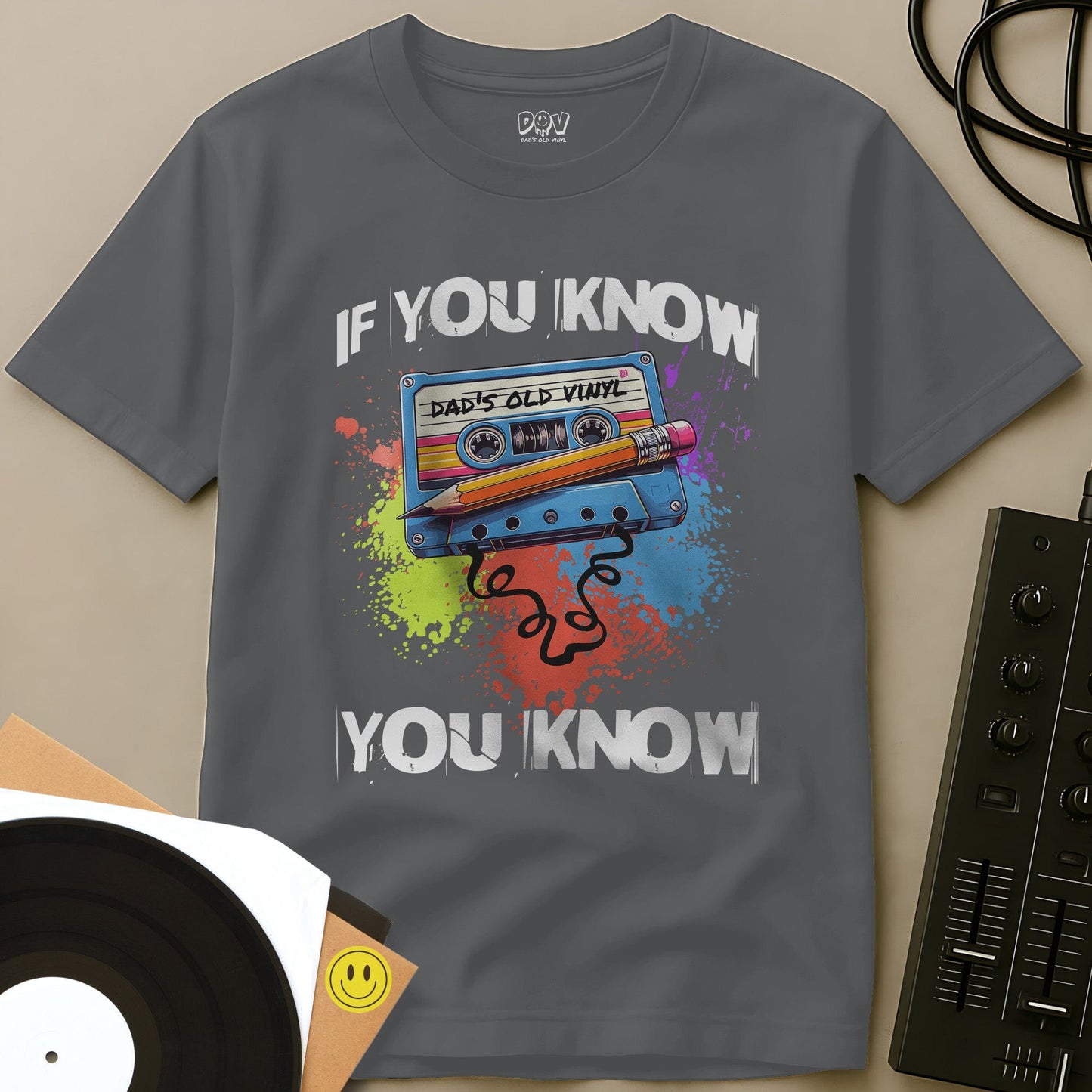 Cassette Tape Fix T-Shirt Sport Grey / S If You Know, You Know Mixtape T-Shirt