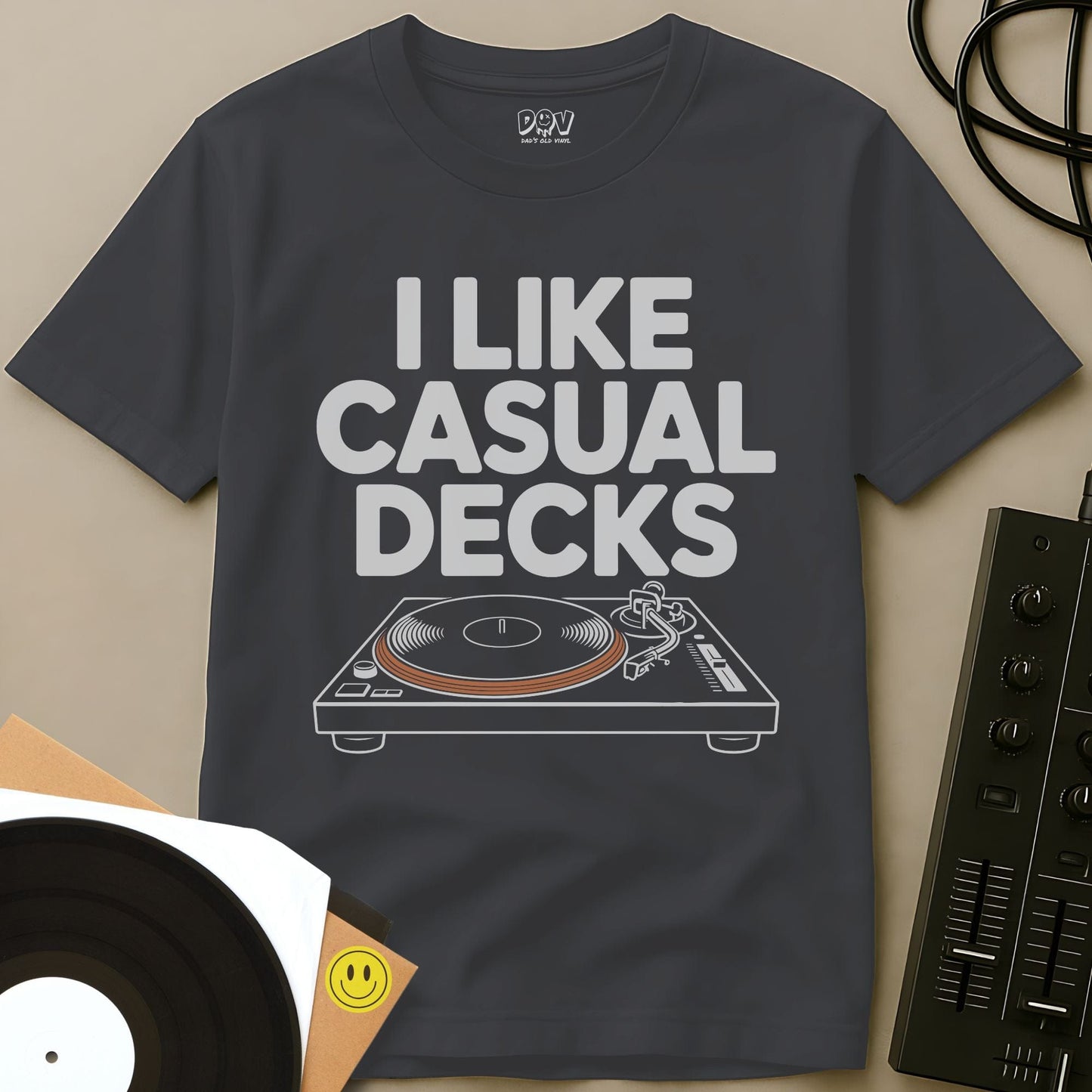 Casual Decks T-Shirt Charcoal / S Casual Decks T-Shirt