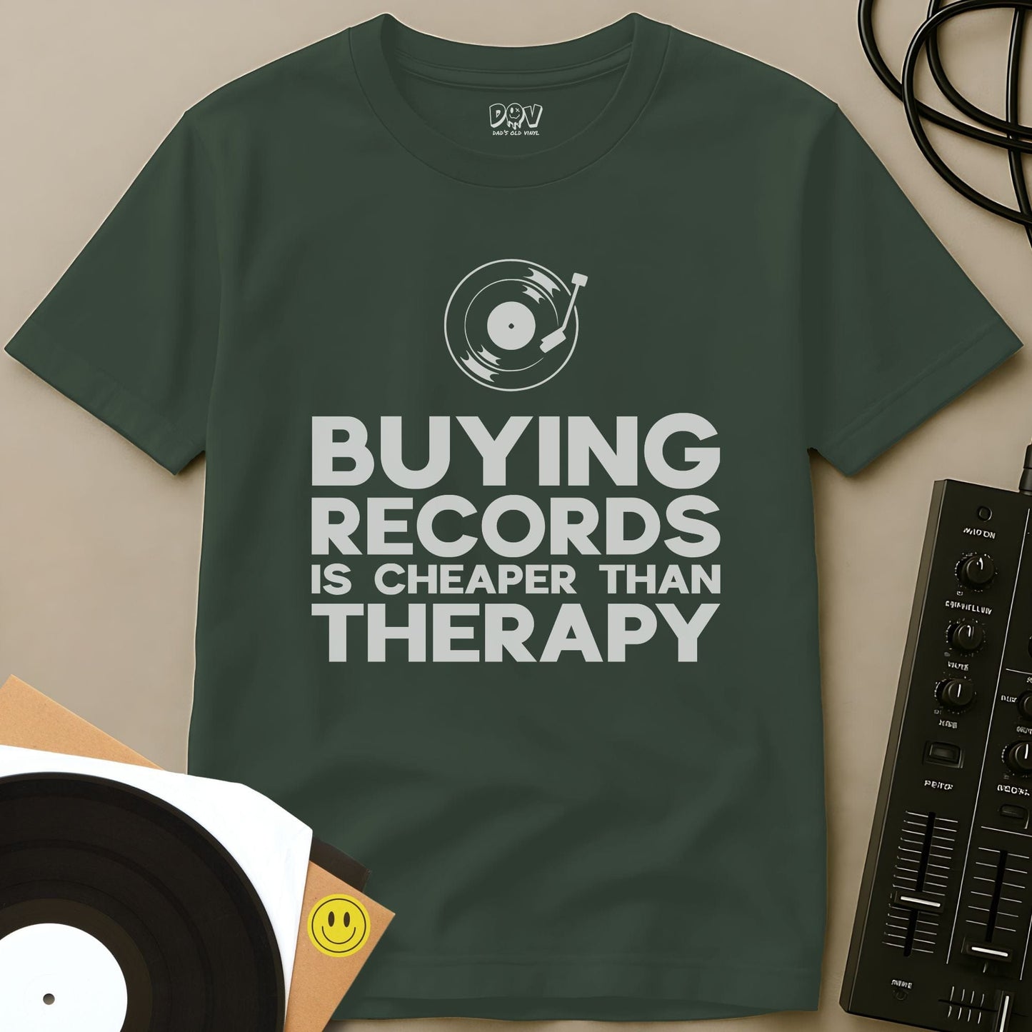 Cheaper Than Therapy T-Shirt Military Green / S Cheaper Than Therapy T-Shirt