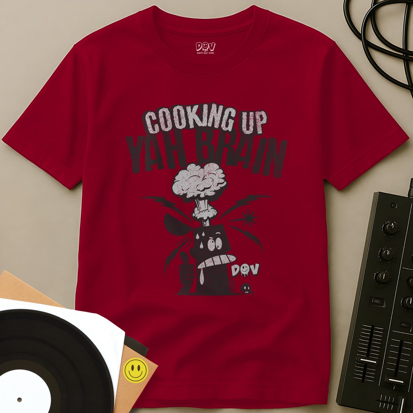 Cooking Up Yah Brain T-Shirt Red / S Cooking Up Yah Brain - Unisex Short-sleeve T-Shirt