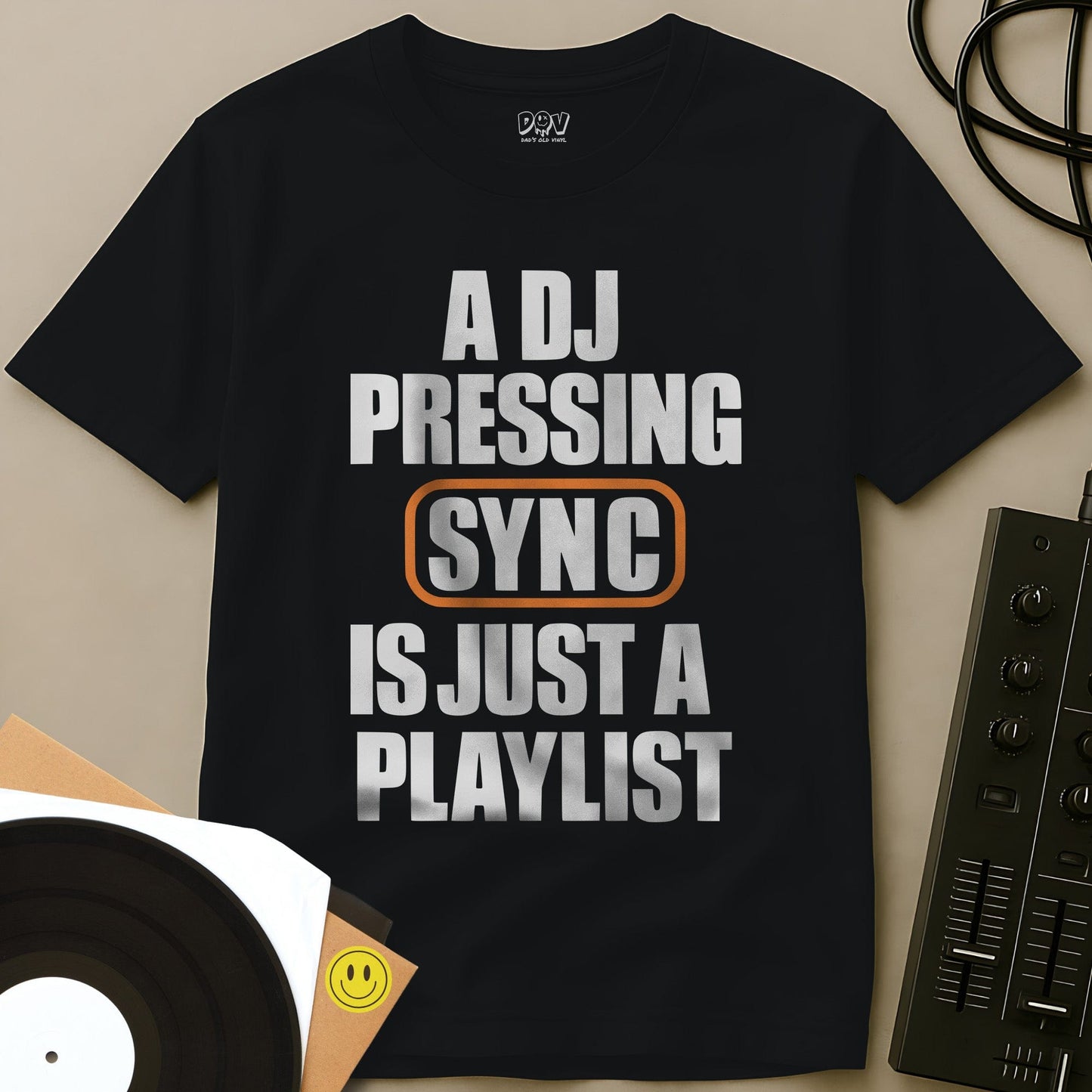 DJ Pressing Sync T-Shirt Black / S DJ Pressing Sync T-Shirt