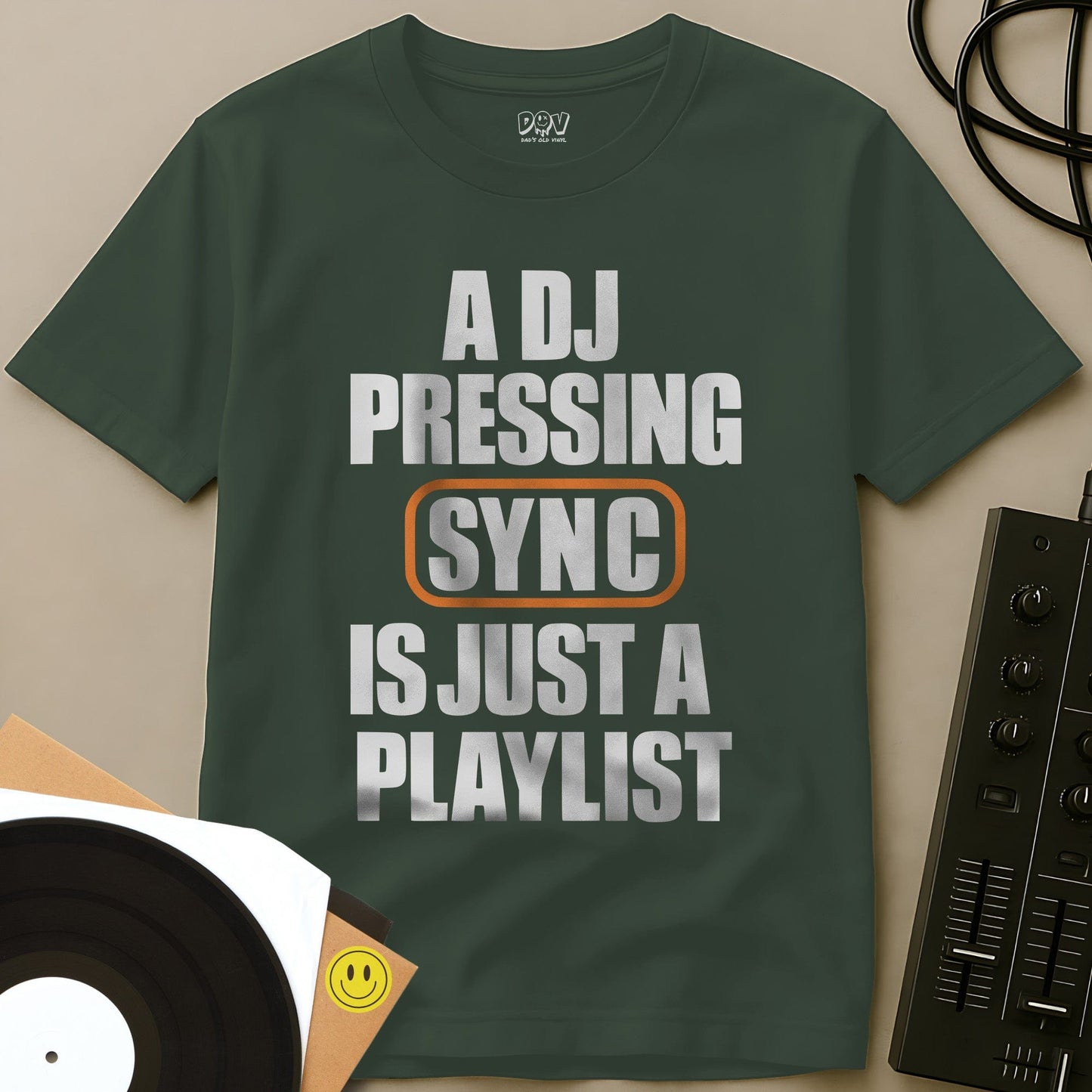 DJ Pressing Sync T-Shirt Military Green / S DJ Pressing Sync T-Shirt