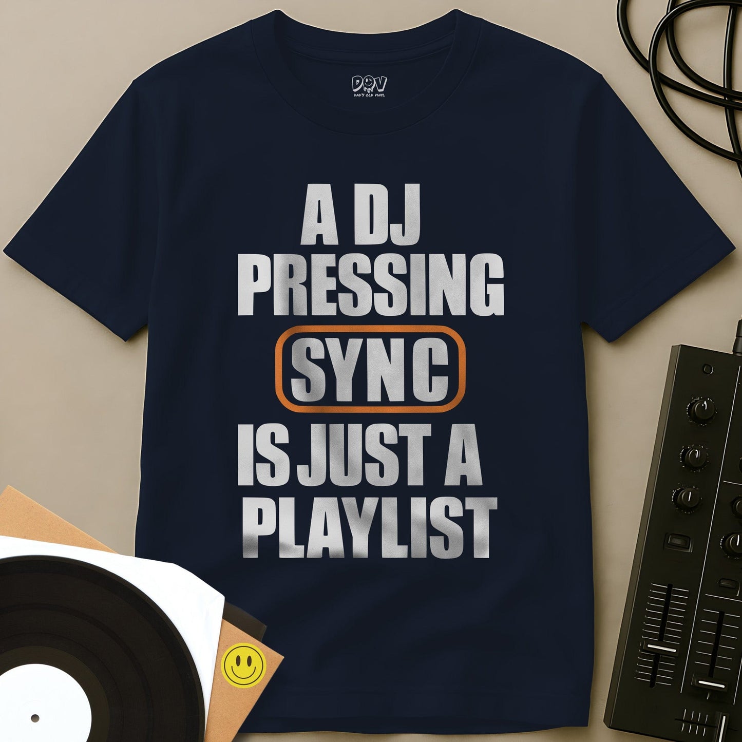 DJ Pressing Sync T-Shirt Navy / S DJ Pressing Sync T-Shirt