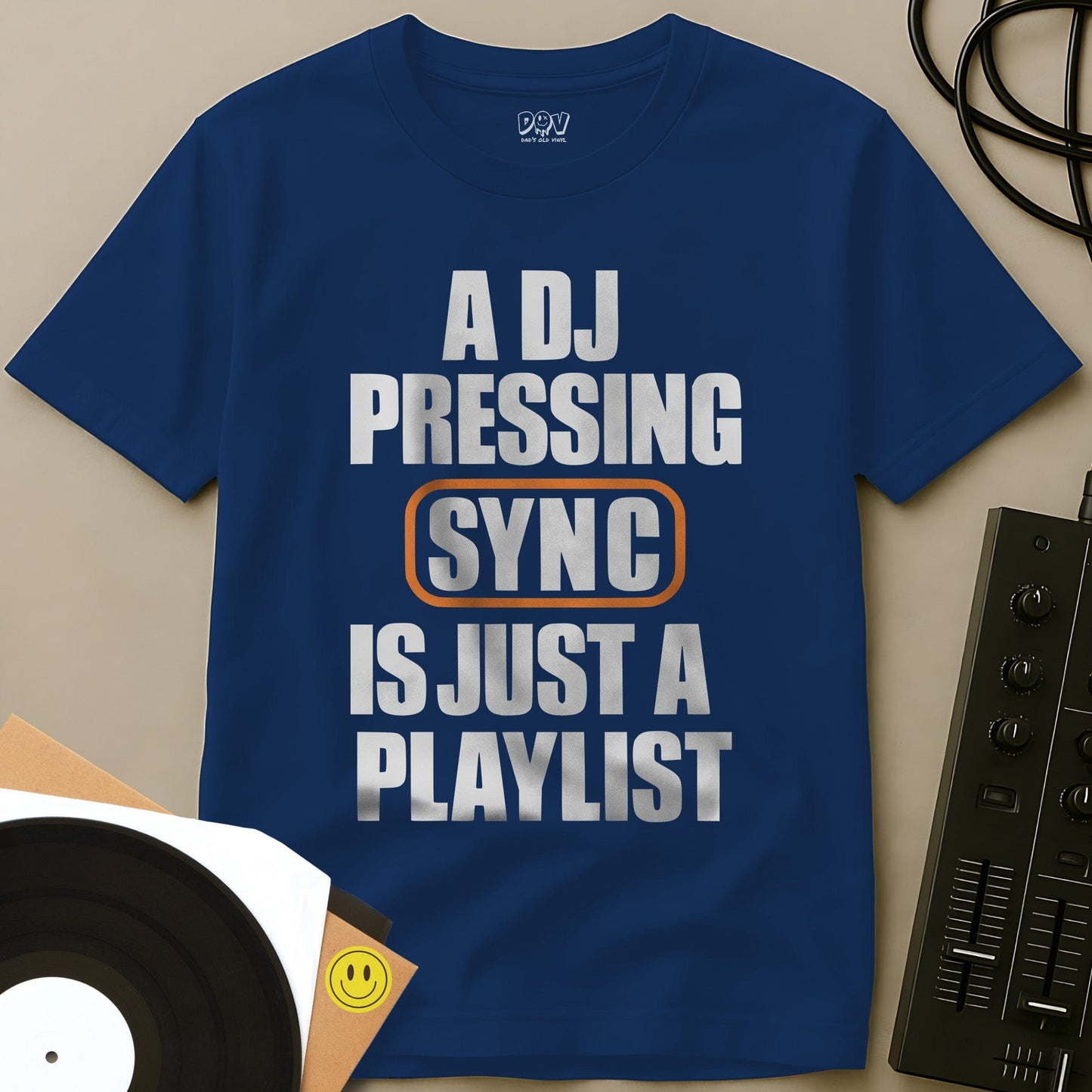 DJ Pressing Sync T-Shirt Royal / S DJ Pressing Sync T-Shirt