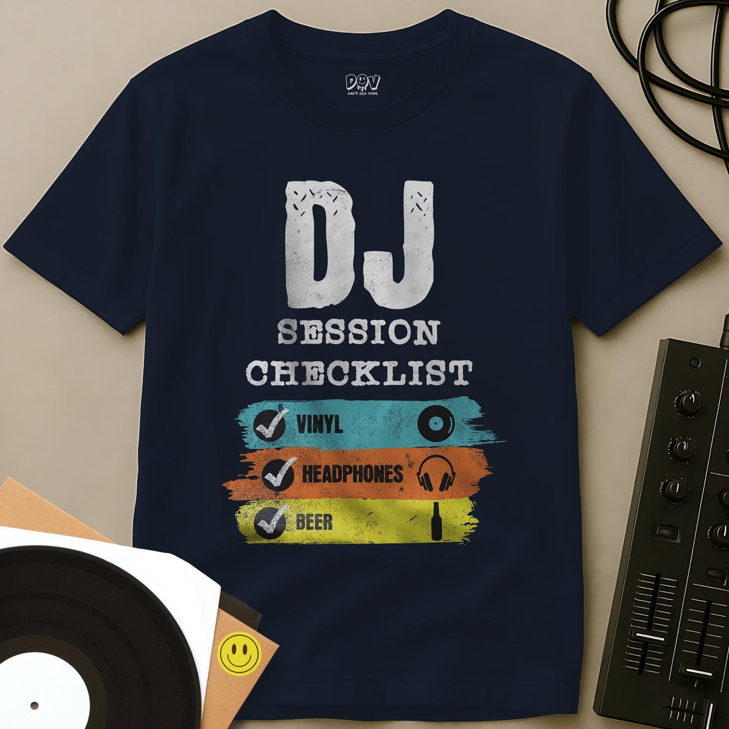 DJ Session Checklist T-Shirt Navy / S DJ Session Checklist T-Shirt