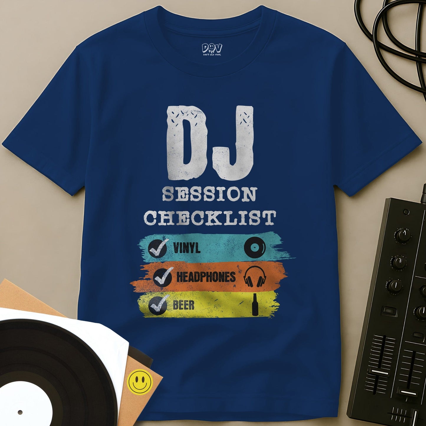 DJ Session Checklist T-Shirt Royal / S DJ Session Checklist T-Shirt