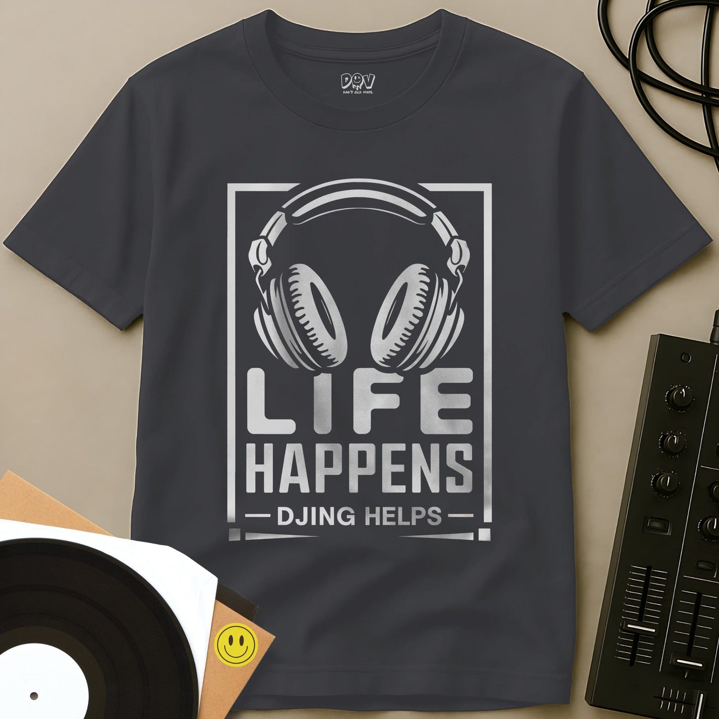 DJing Helps T-Shirt Charcoal / S DJing Helps T-Shirt