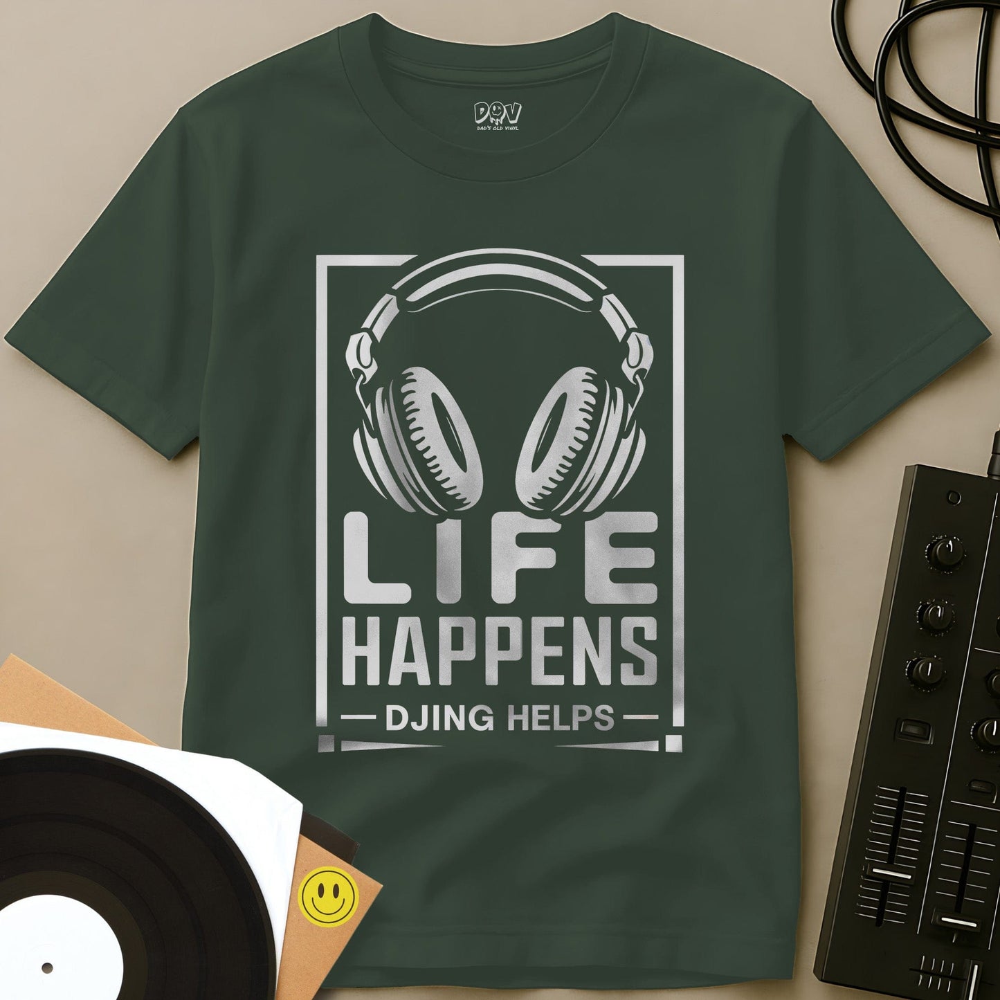 DJing Helps T-Shirt Military Green / S DJing Helps T-Shirt
