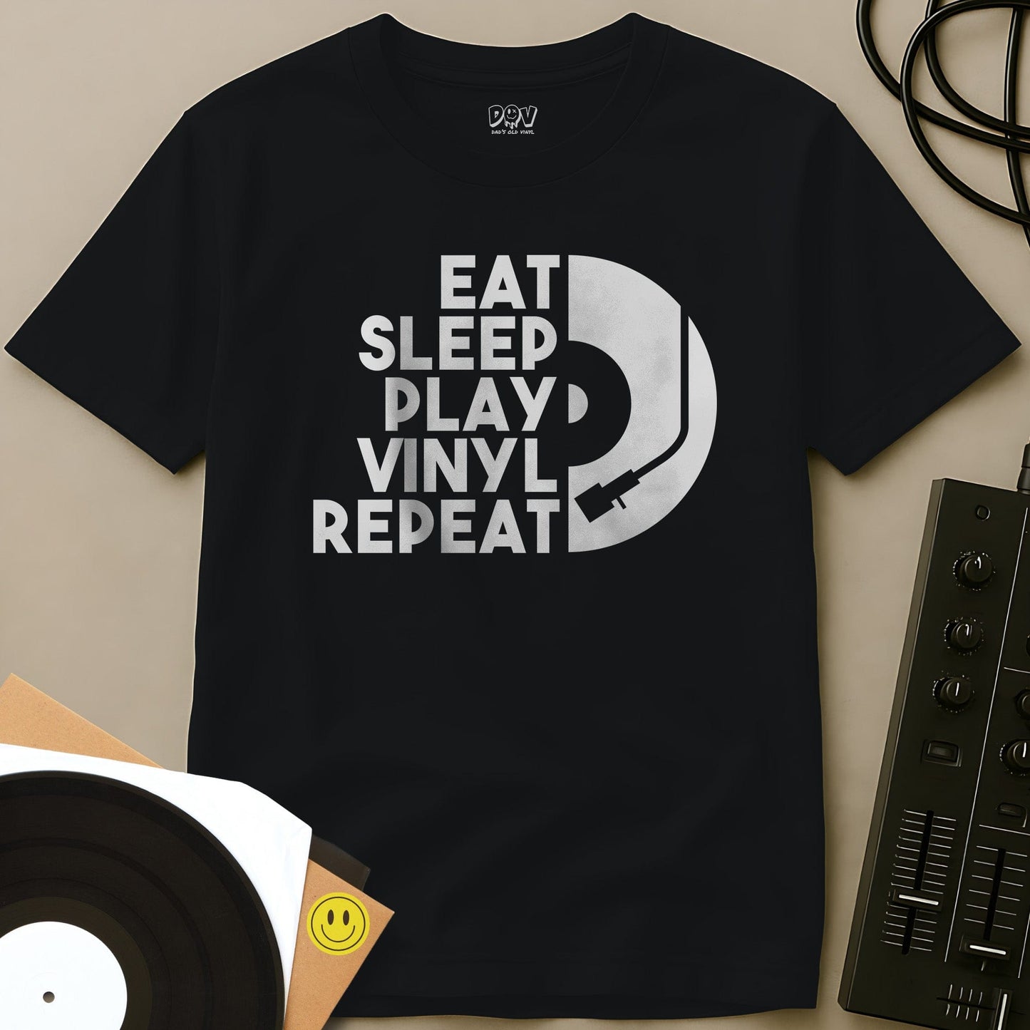 Eat, Sleep, Play Vinyl T-Shirt Black / S Eat, Sleep, Play Vinyl T-Shirt
