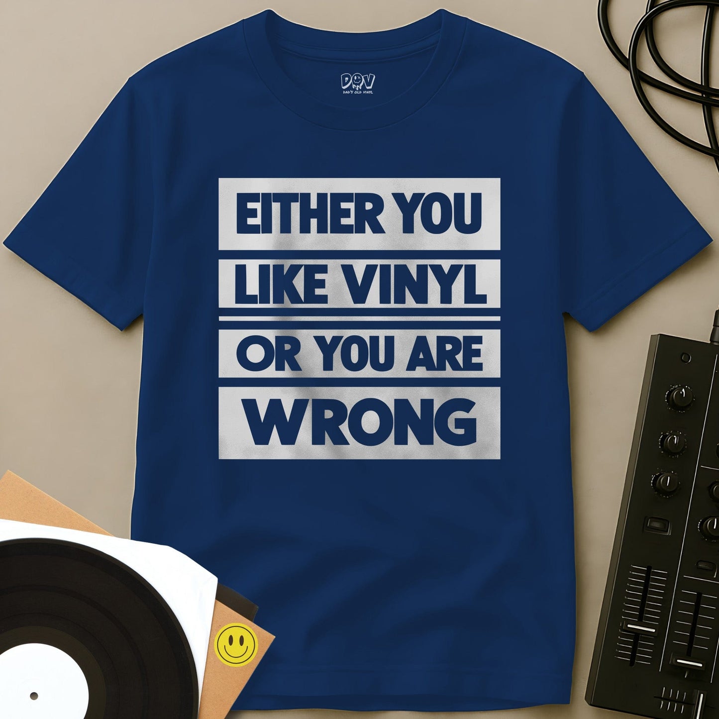 Either You Like Vinyl T-Shirt Royal / S Either You Like Vinyl T-Shirt