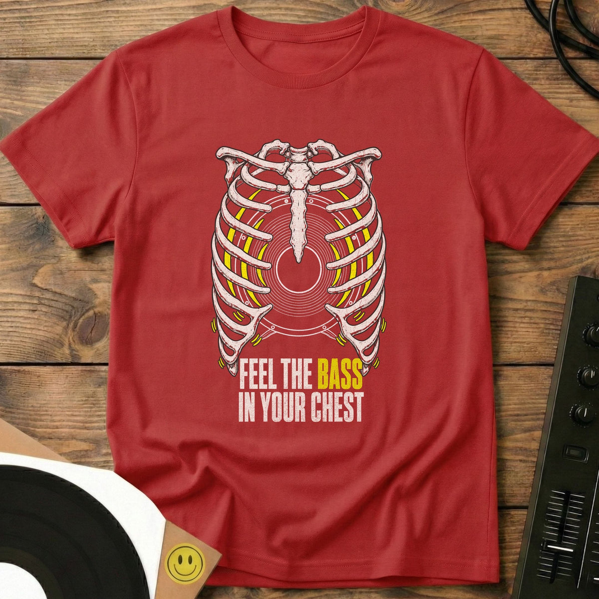 Feel The Bass t-shirt in Red