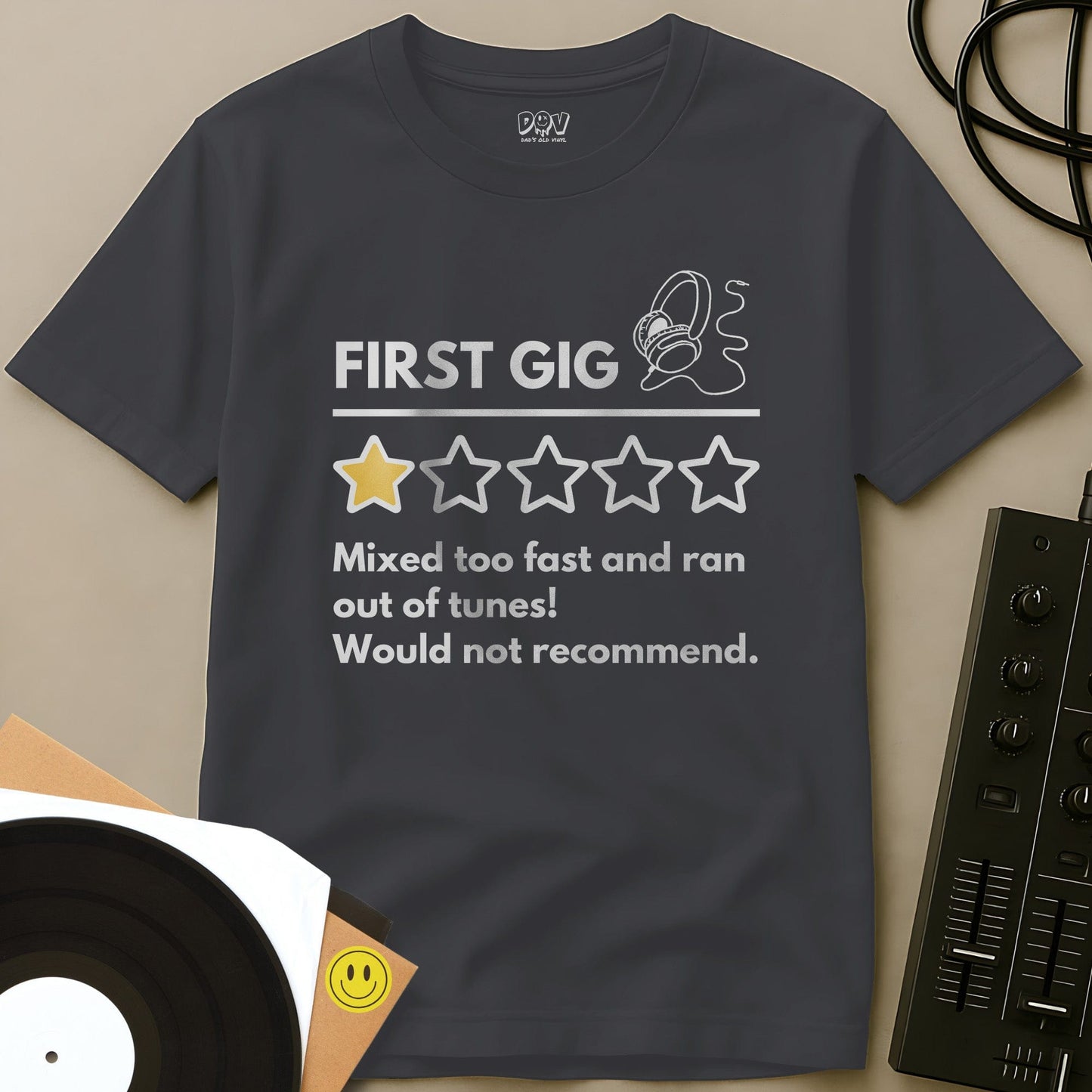 First Gig Review T-Shirt Charcoal / S First Gig Review T-Shirt