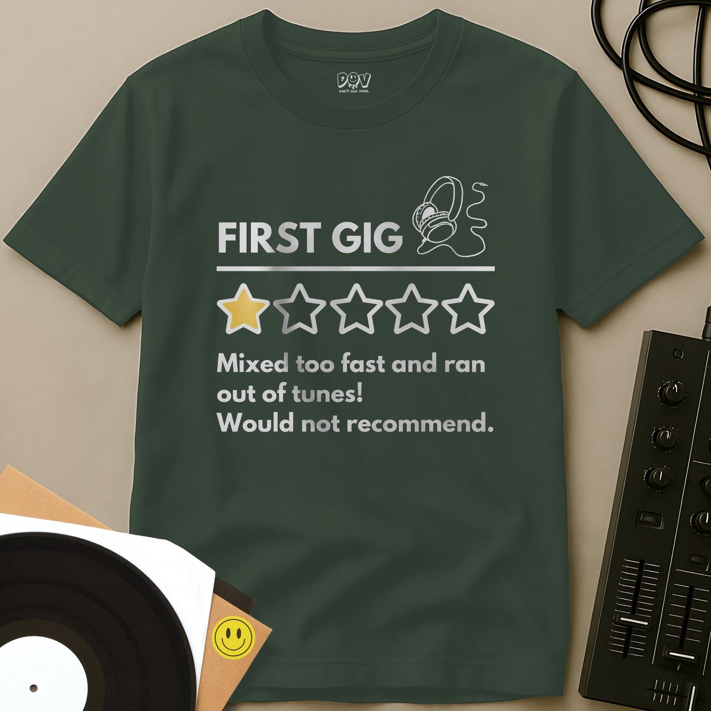 First Gig Review T-Shirt Military Green / S First Gig Review T-Shirt