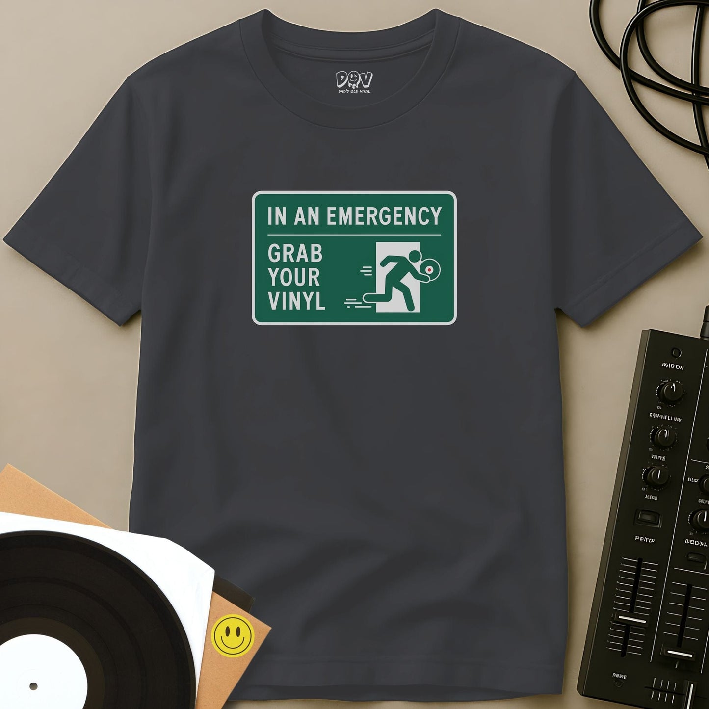 Grab Your Vinyl T-Shirt Charcoal / S Grab Your Vinyl T-Shirt