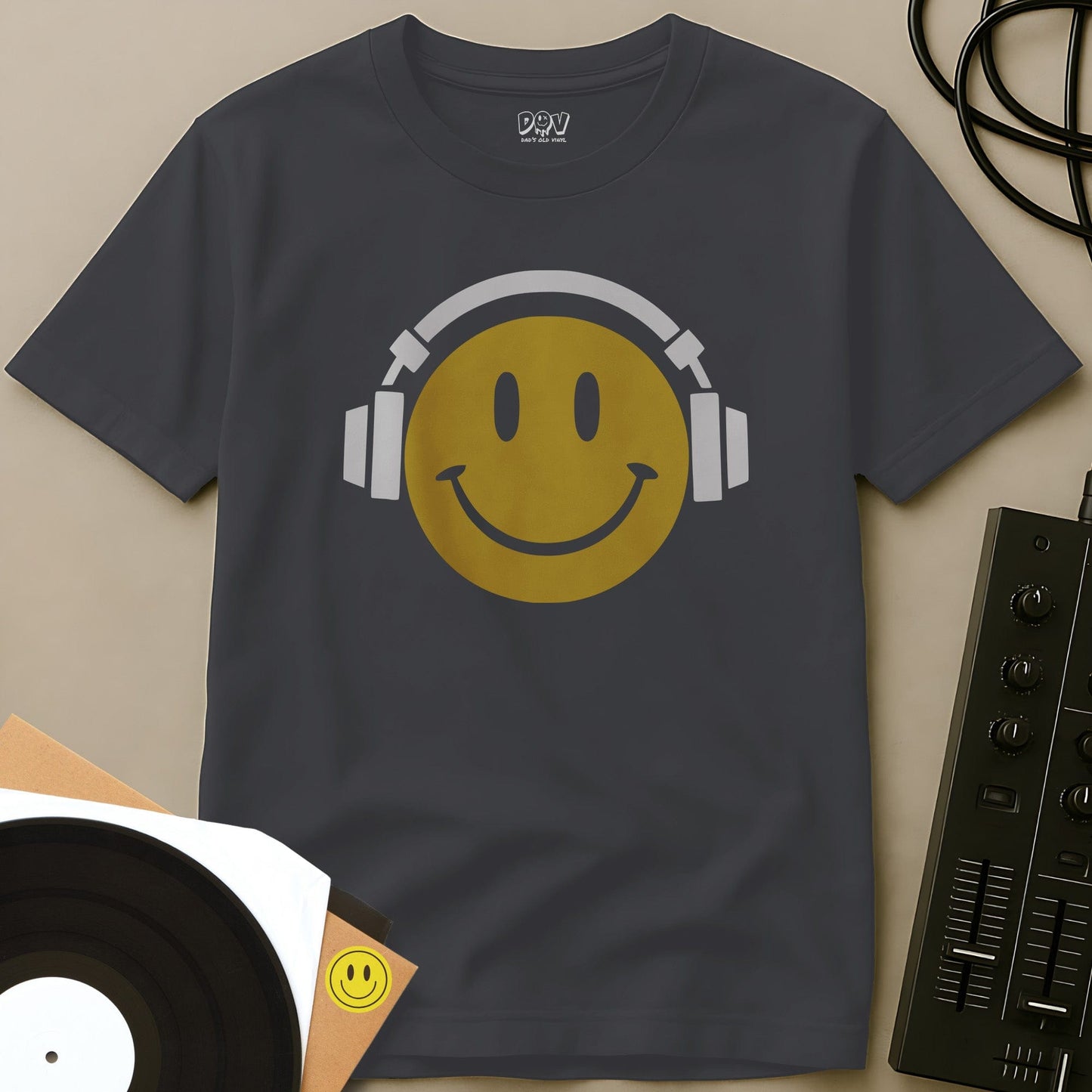 Happy Listening T-Shirt Charcoal / S Happy Listening T-Shirt