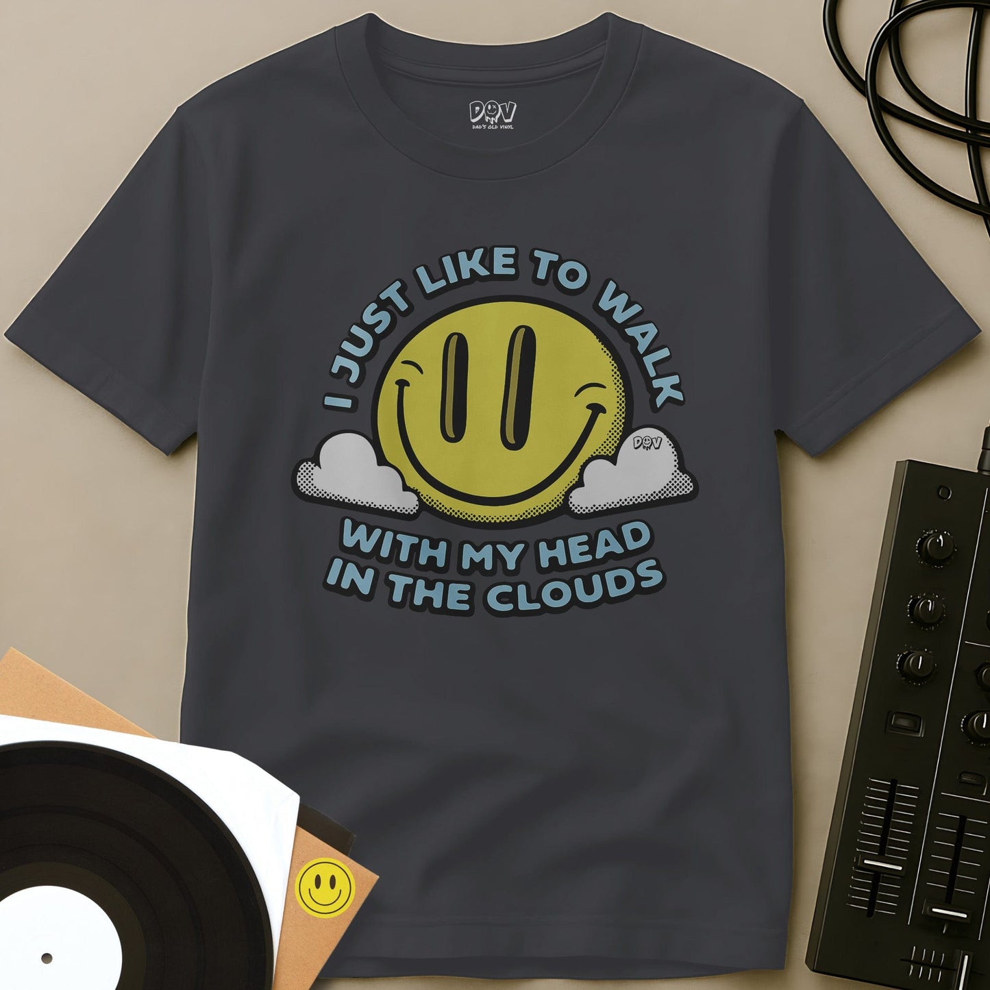 Head In The Clouds T-Shirt Charcoal / S Head In The Clouds T-Shirt