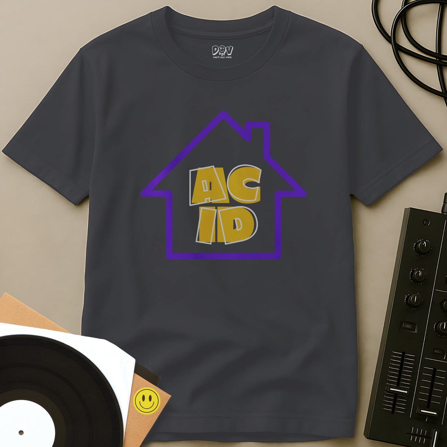 House Of Acid T-Shirt Charcoal / S House Of Acid T-Shirt