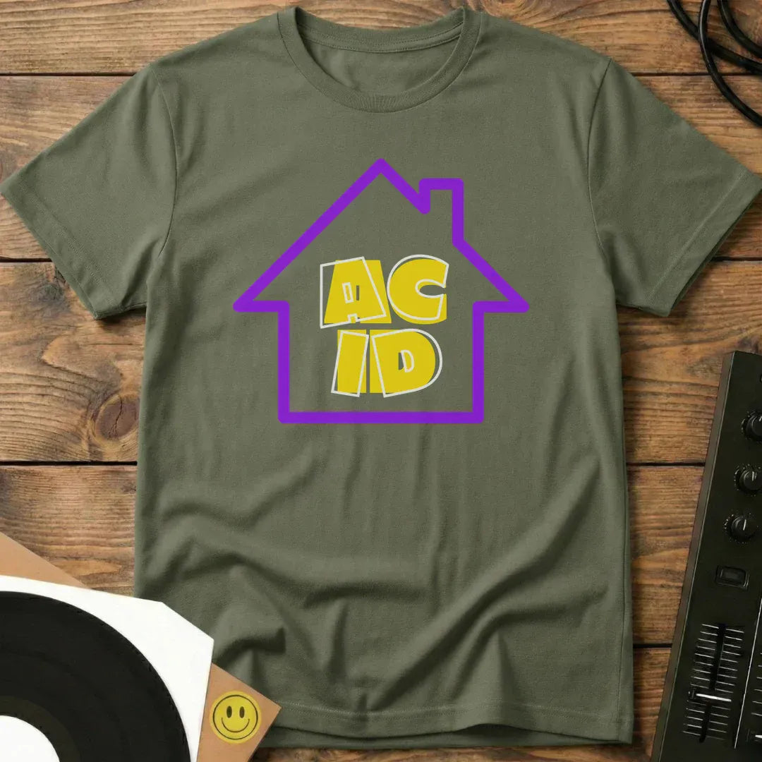 House Of Acid T-Shirt Military Green / S House Of Acid T-Shirt