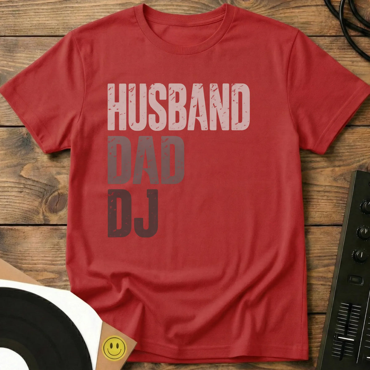 Husband, Dad, DJ t-shirt in Red