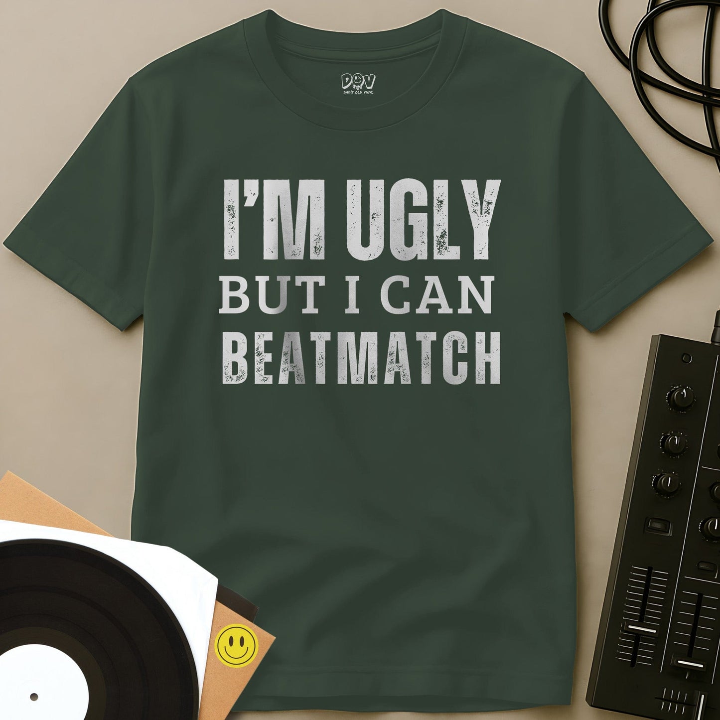 I Can Beatmatch T-Shirt Military Green / S I Can Beatmatch T-Shirt