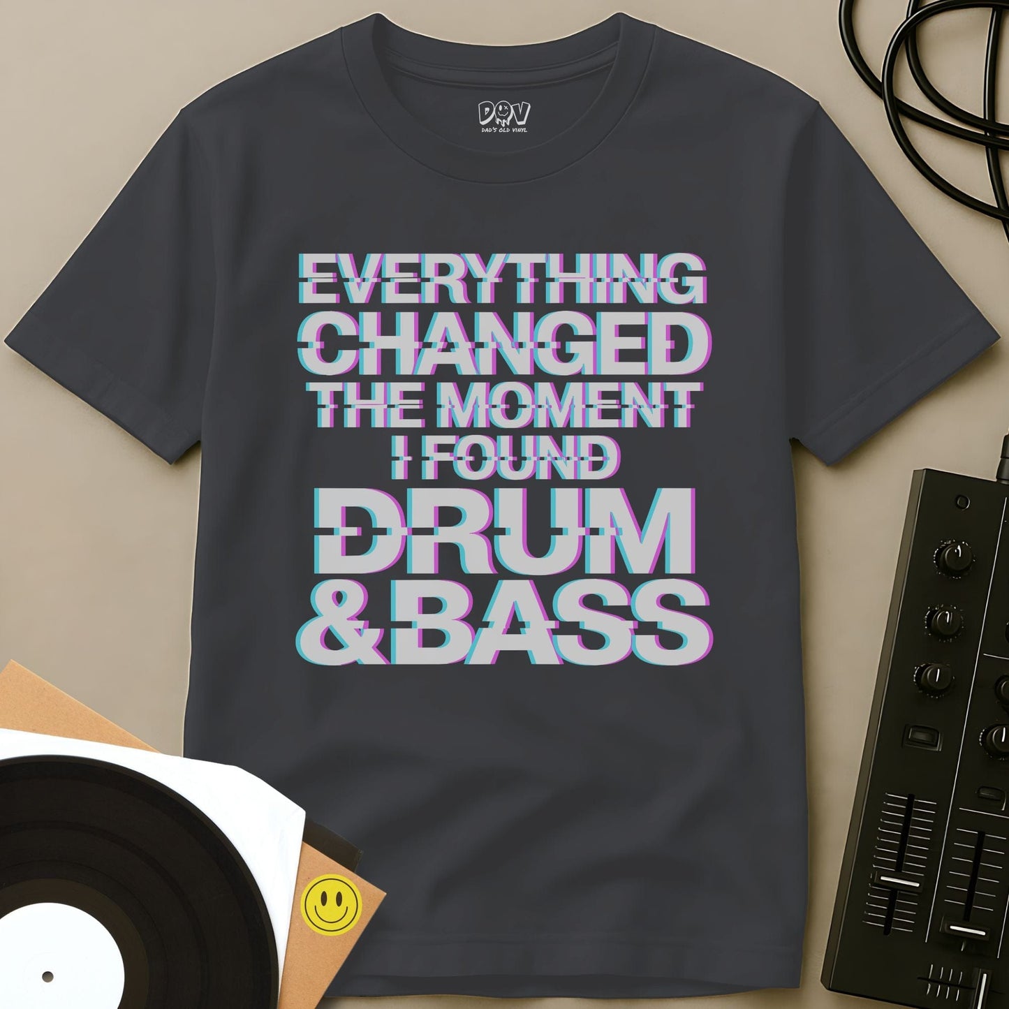 I Found Drum & Bass T-Shirt Charcoal / S I Found Drum & Bass T-Shirt