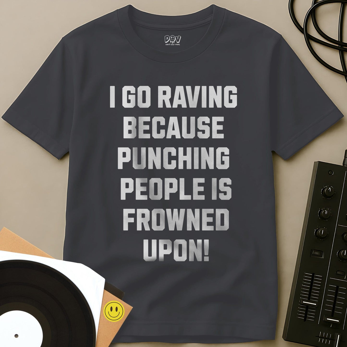I Go Raving T-Shirt Charcoal / S I Go Raving T-Shirt