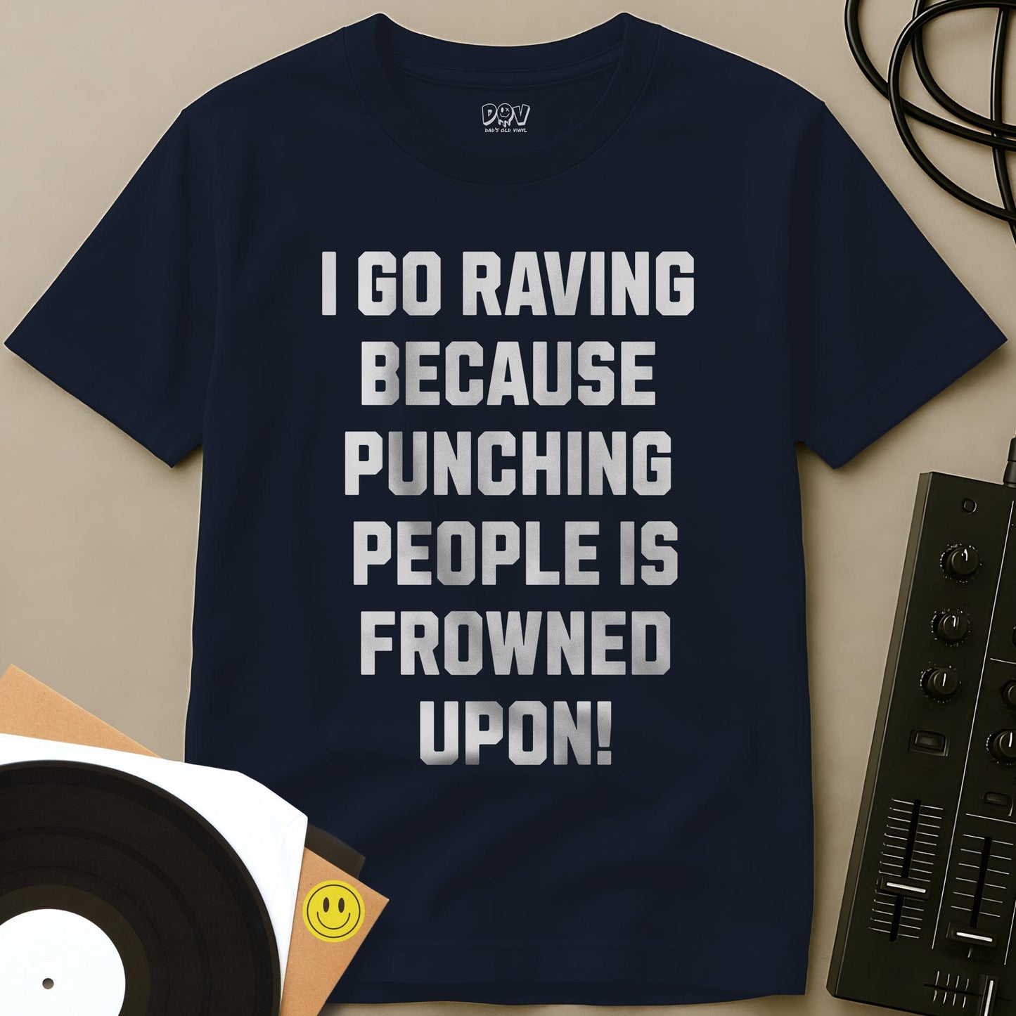 I Go Raving T-Shirt Navy / S I Go Raving T-Shirt