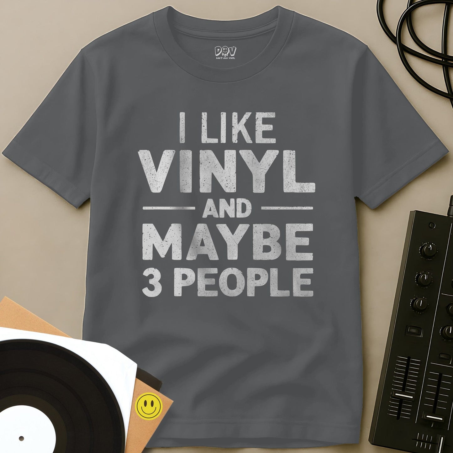 I Like Vinyl T-Shirt Sport Grey / S I Like Vinyl T-Shirt