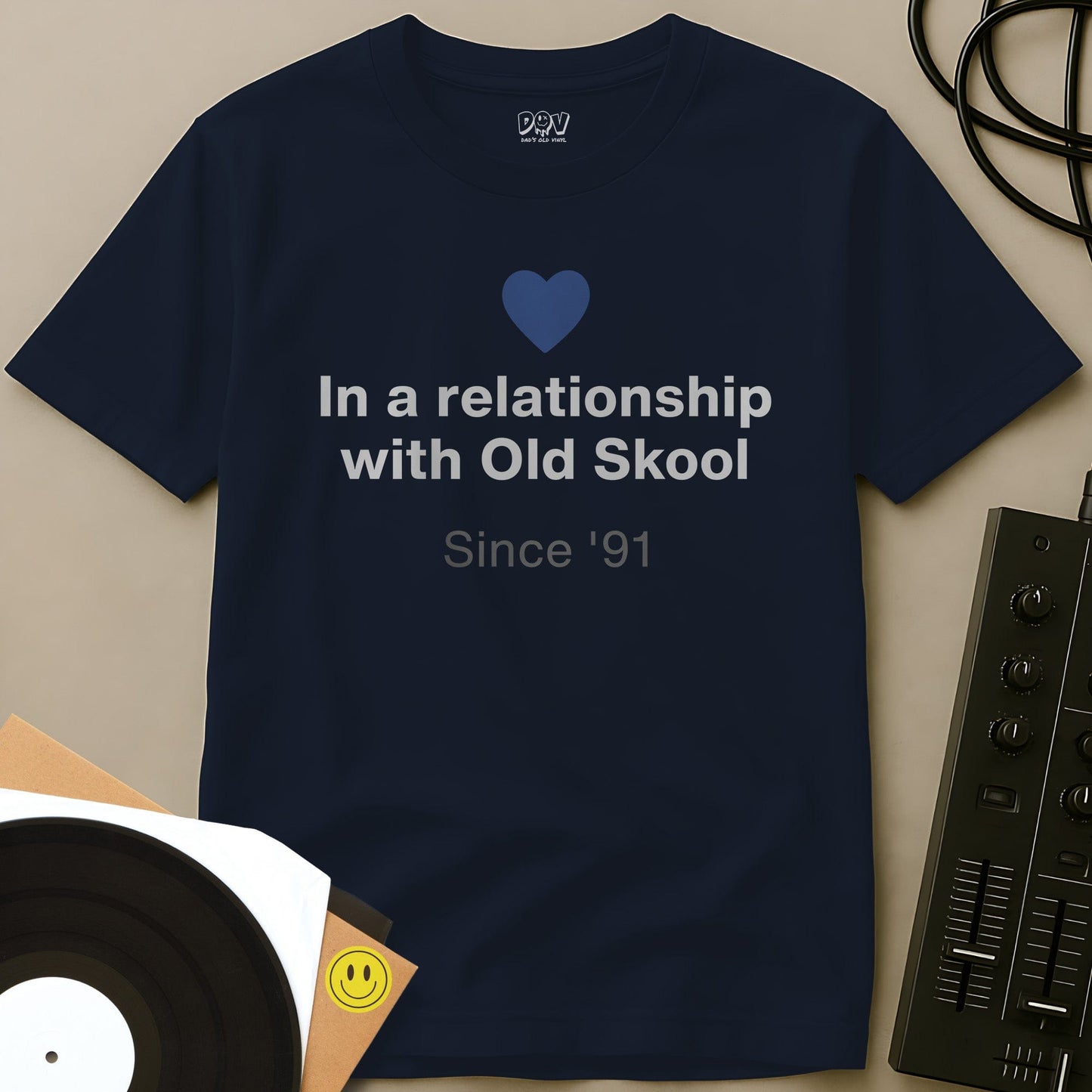 In A Relationship With Old Skool T-Shirt Navy / S In A Relationship With Old Skool T-Shirt
