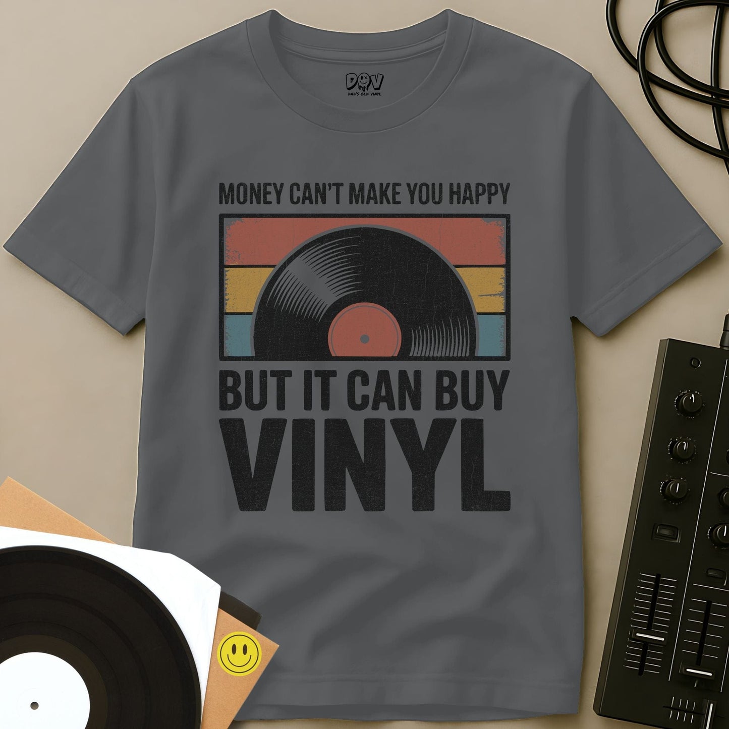 It Can Buy Vinyl T-Shirt Sport Grey / S It Can Buy Vinyl T-Shirt