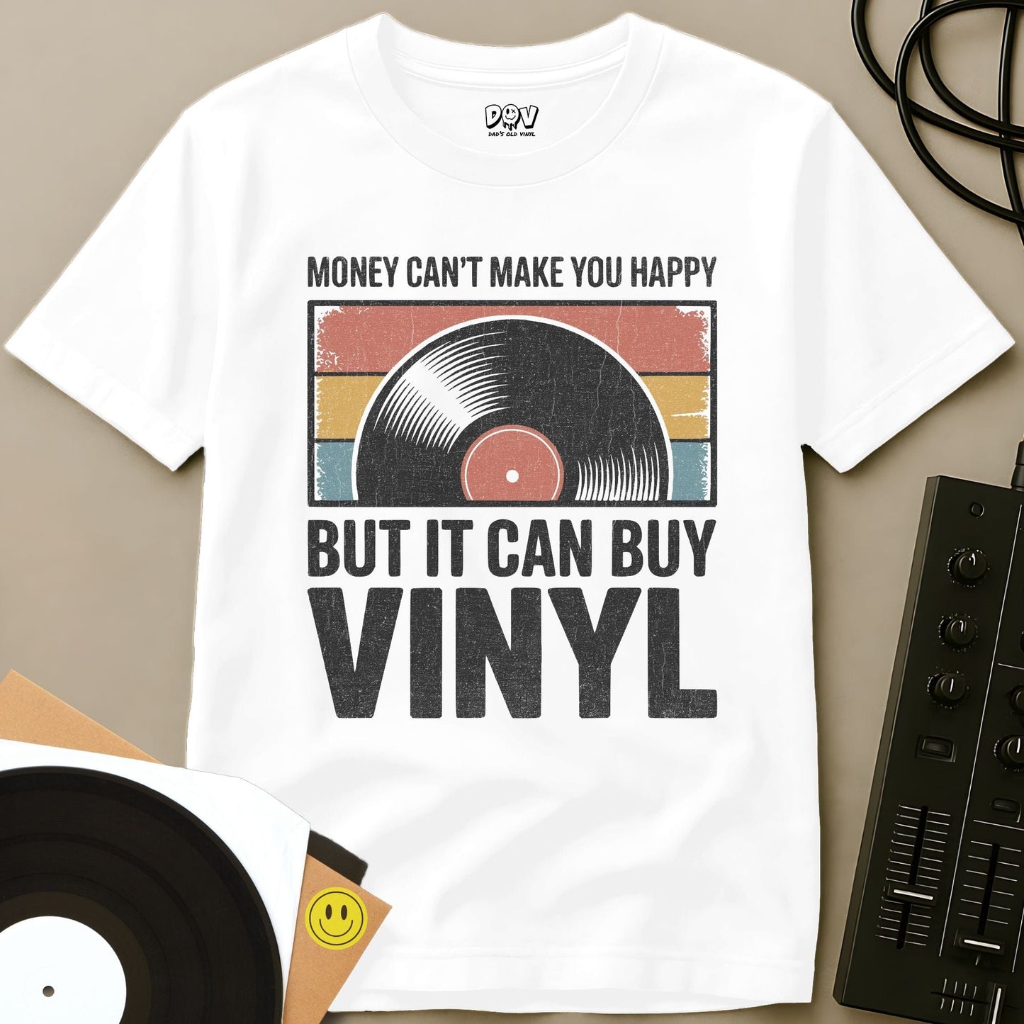It Can Buy Vinyl T-Shirt White / S It Can Buy Vinyl T-Shirt
