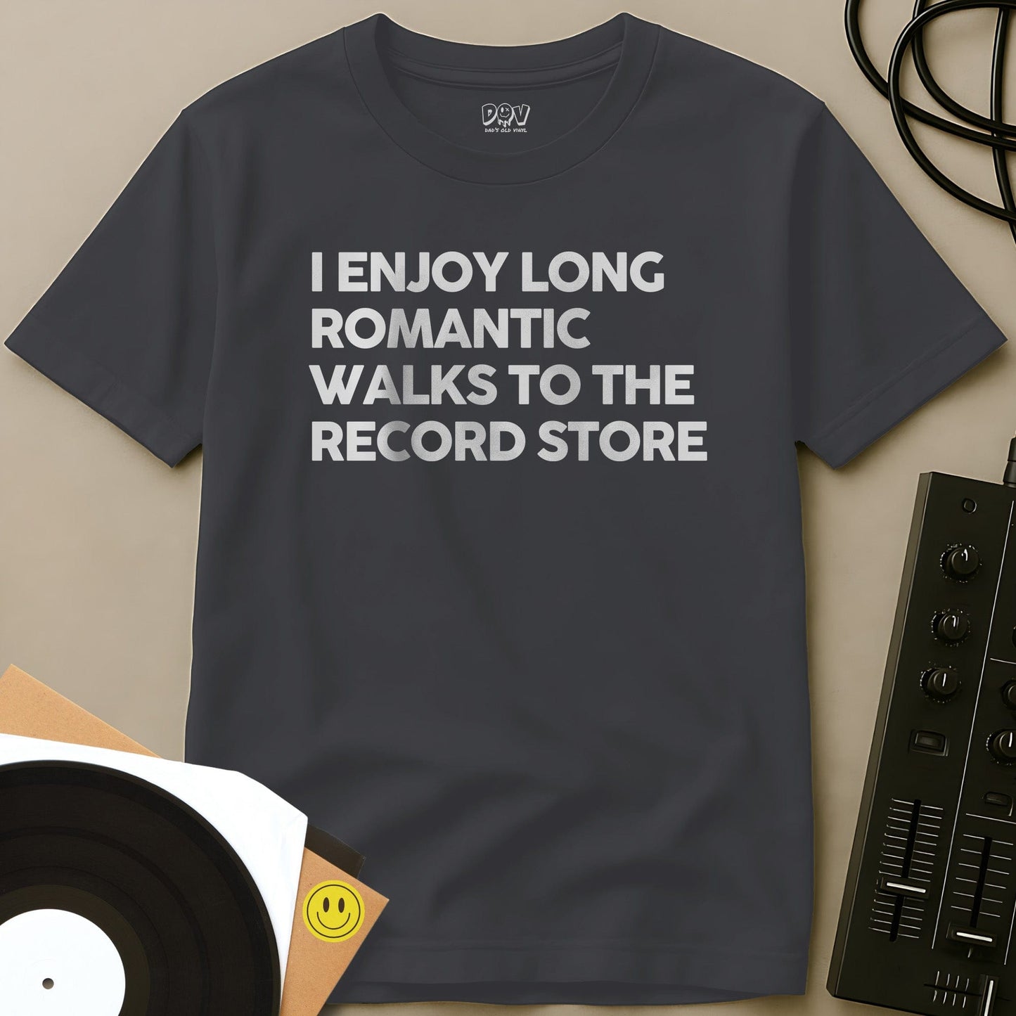 Long Romantic Walks T-Shirt Charcoal / S Long Romantic Walks T-Shirt