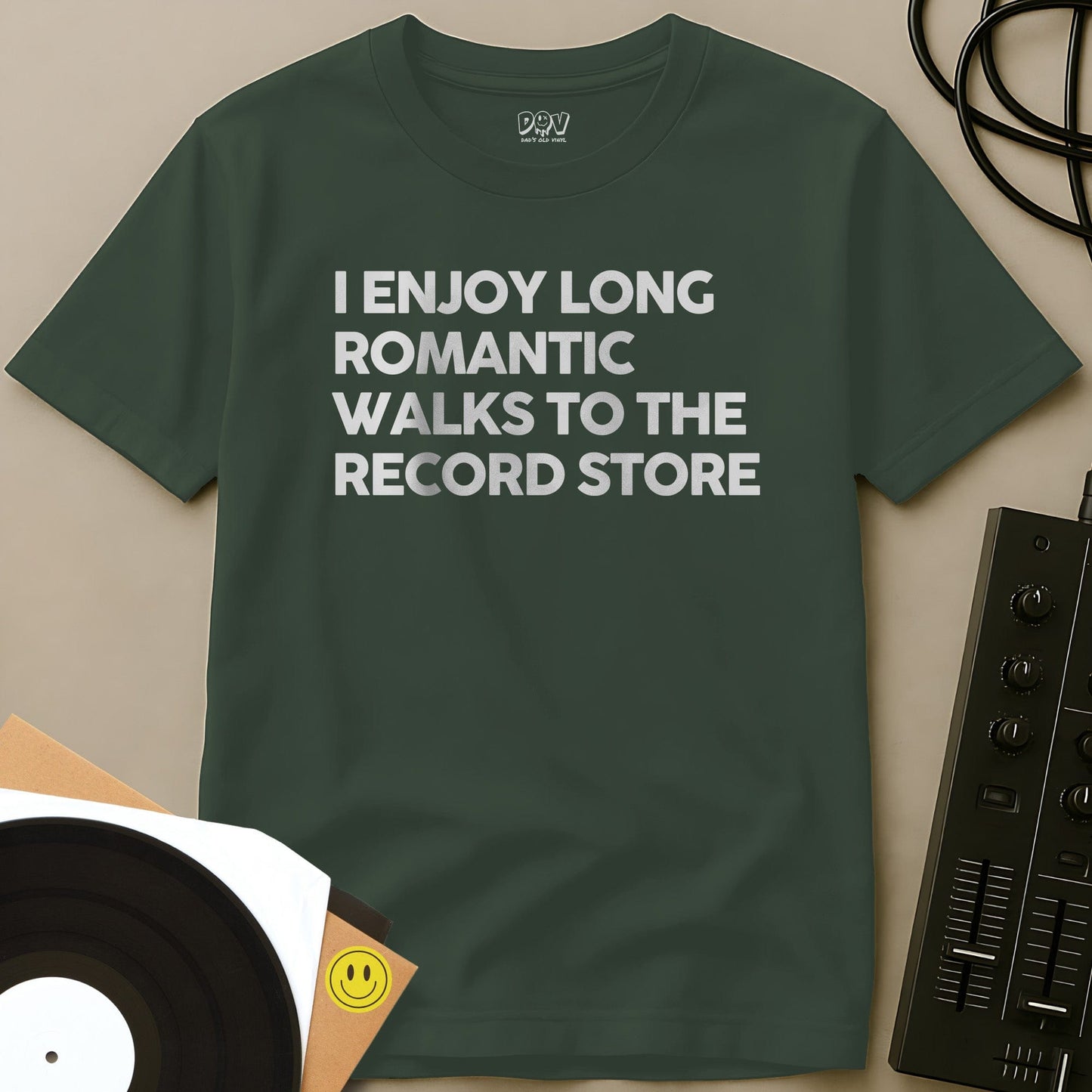 Long Romantic Walks T-Shirt Military Green / S Long Romantic Walks T-Shirt