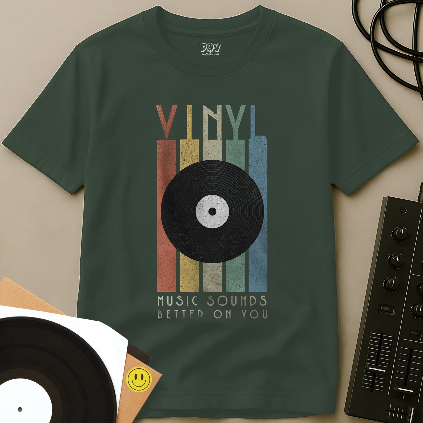 Music Sounds Better T-Shirt Military Green / S Music Sounds Better T-Shirt