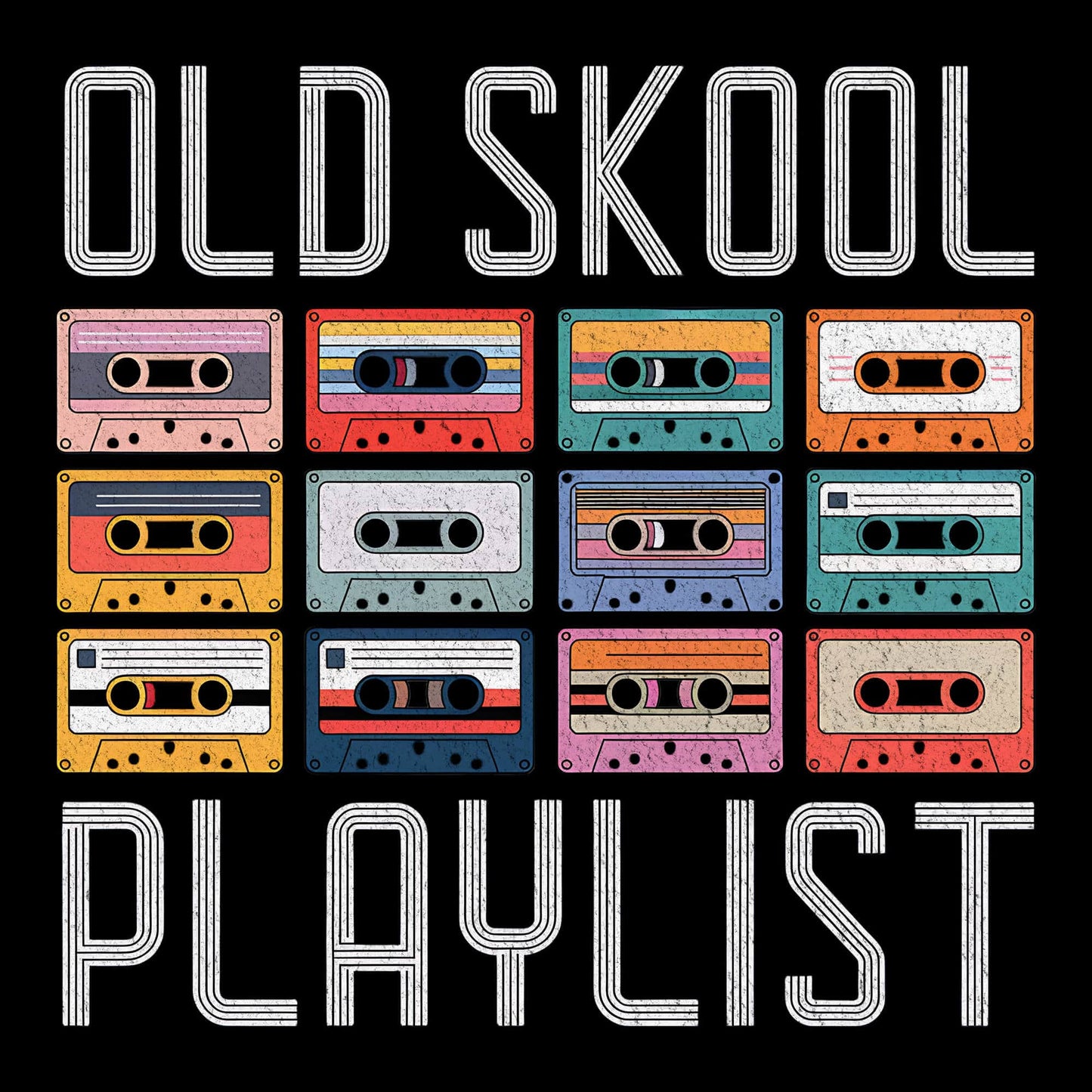 Old Skool Playlist T-Shirt Old Skool Playlist T-Shirt