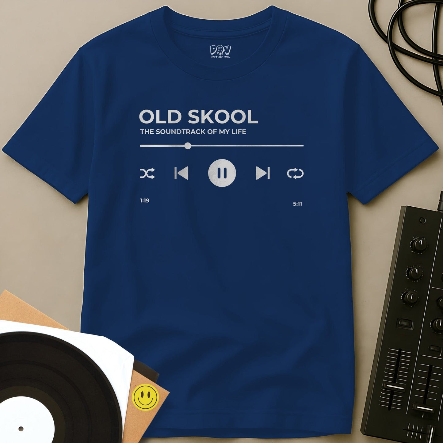 Old Skool - The Soundtrack of My Life T-Shirt Royal / S Old Skool - The Soundtrack of My Life T-Shirt