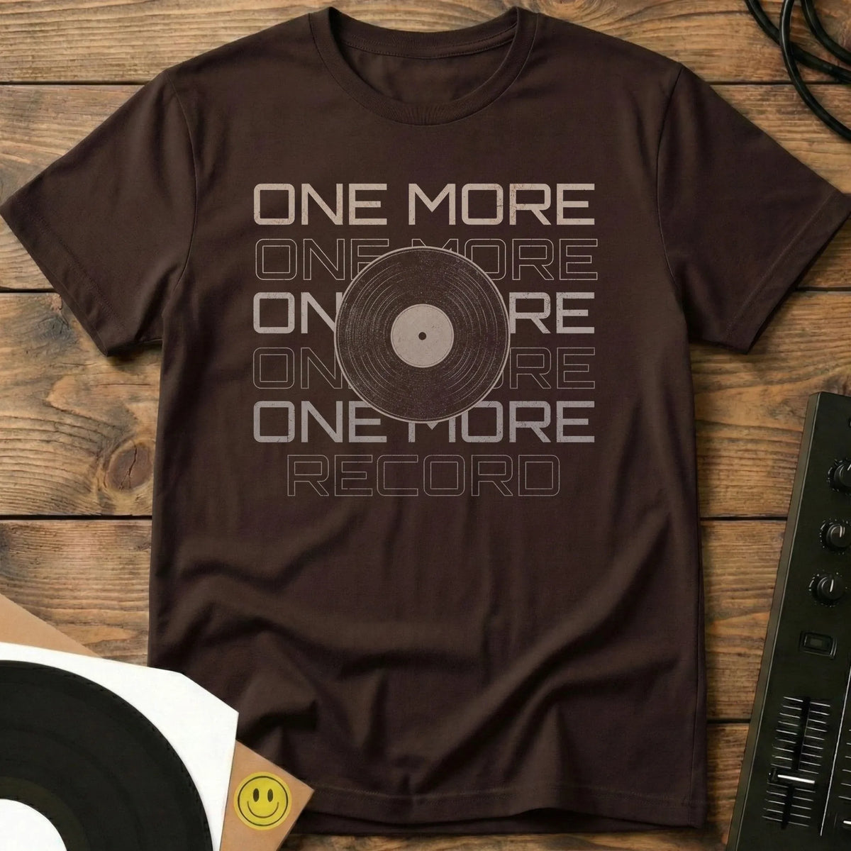 One More Record T-Shirt Dark Chocolate / S One More Record T-Shirt