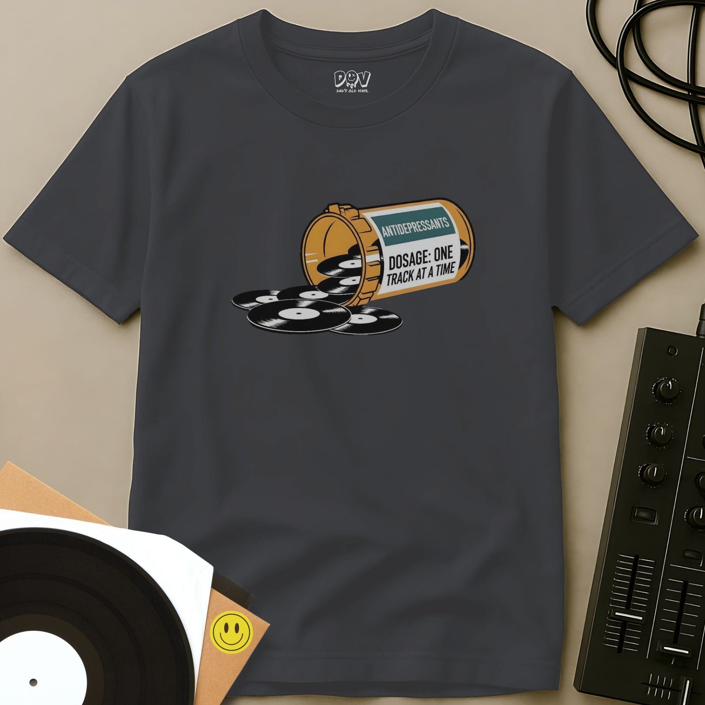 One Track at a Time T-Shirt Charcoal / S One Track at a Time T-Shirt